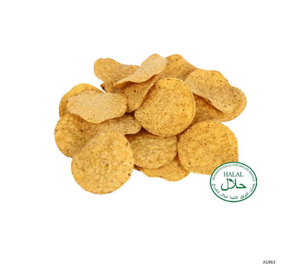 Round Yellow Corn Tortilla Chips